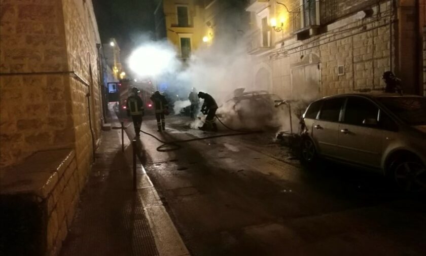 Incendio in via Roma